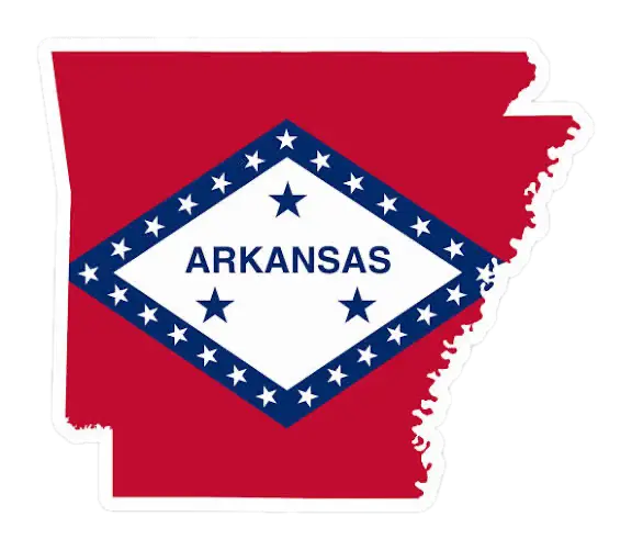 Arkansas Map Flag