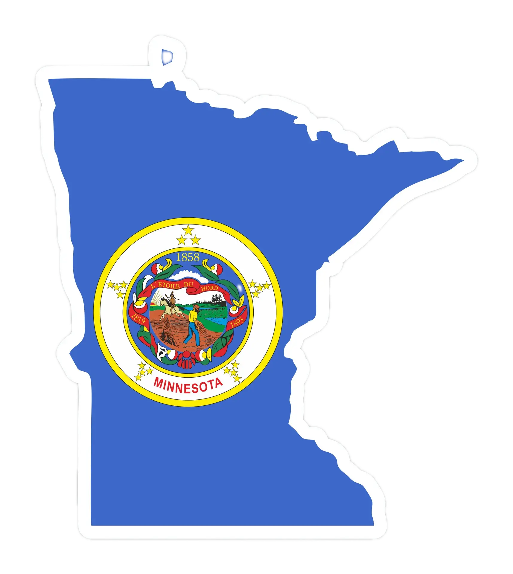 Minnesota Map Flag - Online-Medi-Card